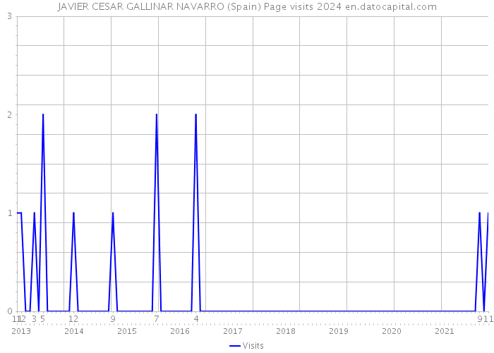JAVIER CESAR GALLINAR NAVARRO (Spain) Page visits 2024 