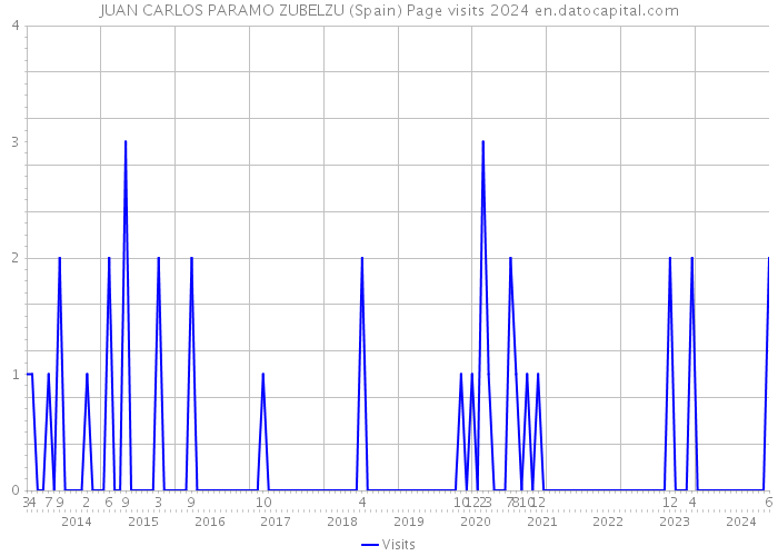 JUAN CARLOS PARAMO ZUBELZU (Spain) Page visits 2024 