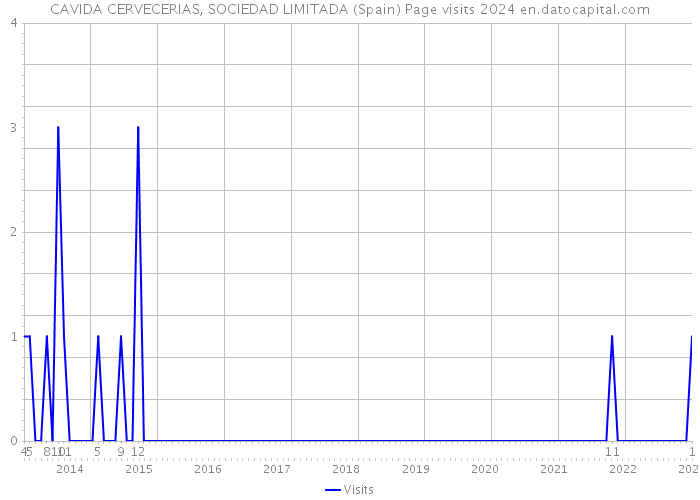 CAVIDA CERVECERIAS, SOCIEDAD LIMITADA (Spain) Page visits 2024 
