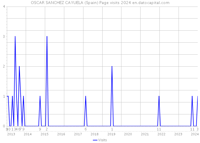 OSCAR SANCHEZ CAYUELA (Spain) Page visits 2024 