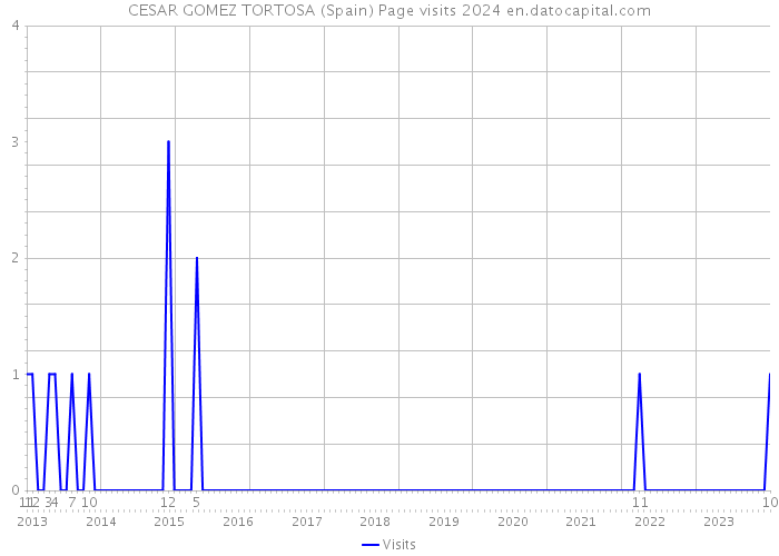 CESAR GOMEZ TORTOSA (Spain) Page visits 2024 