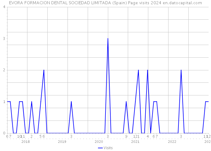 EVORA FORMACION DENTAL SOCIEDAD LIMITADA (Spain) Page visits 2024 