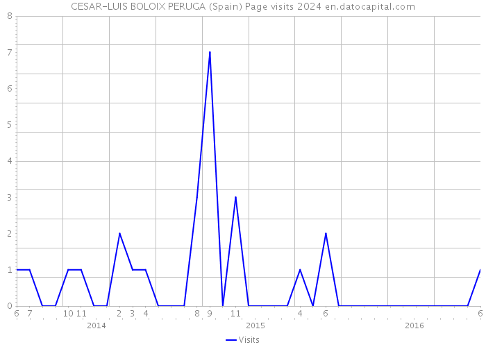 CESAR-LUIS BOLOIX PERUGA (Spain) Page visits 2024 