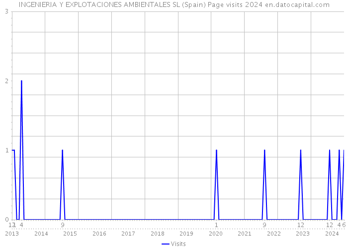 INGENIERIA Y EXPLOTACIONES AMBIENTALES SL (Spain) Page visits 2024 