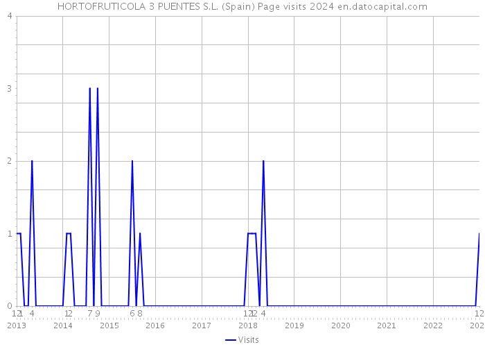 HORTOFRUTICOLA 3 PUENTES S.L. (Spain) Page visits 2024 