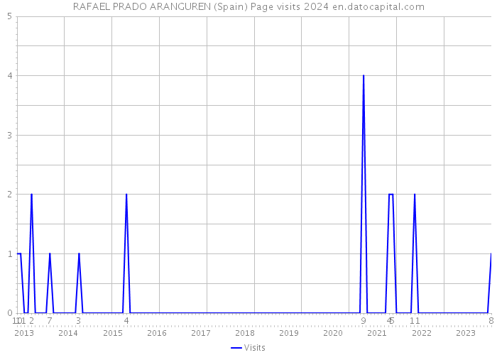 RAFAEL PRADO ARANGUREN (Spain) Page visits 2024 