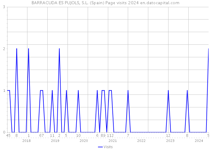 BARRACUDA ES PUJOLS, S.L. (Spain) Page visits 2024 