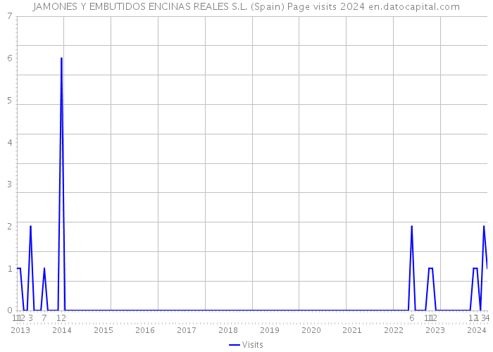 JAMONES Y EMBUTIDOS ENCINAS REALES S.L. (Spain) Page visits 2024 