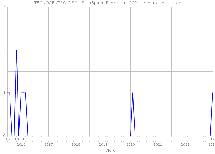TECNOCENTRO CISCU S.L. (Spain) Page visits 2024 