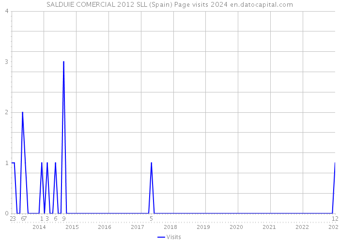 SALDUIE COMERCIAL 2012 SLL (Spain) Page visits 2024 