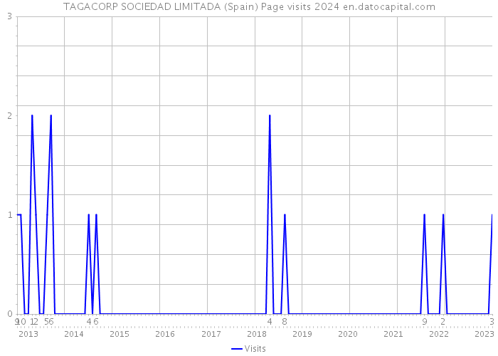 TAGACORP SOCIEDAD LIMITADA (Spain) Page visits 2024 