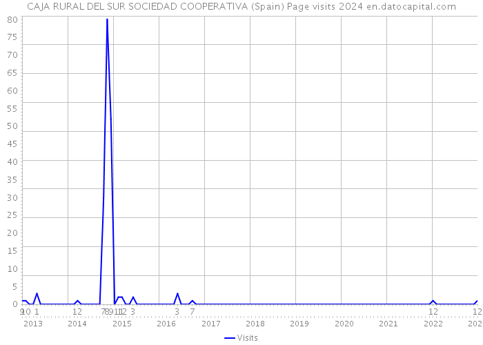 CAJA RURAL DEL SUR SOCIEDAD COOPERATIVA (Spain) Page visits 2024 