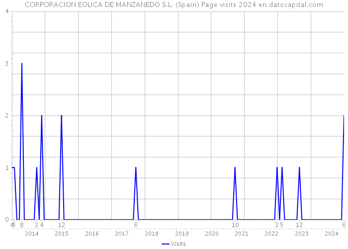 CORPORACION EOLICA DE MANZANEDO S.L. (Spain) Page visits 2024 