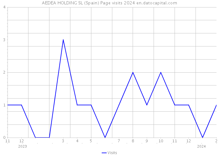 AEDEA HOLDING SL (Spain) Page visits 2024 