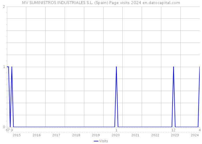 MV SUMINISTROS INDUSTRIALES S.L. (Spain) Page visits 2024 