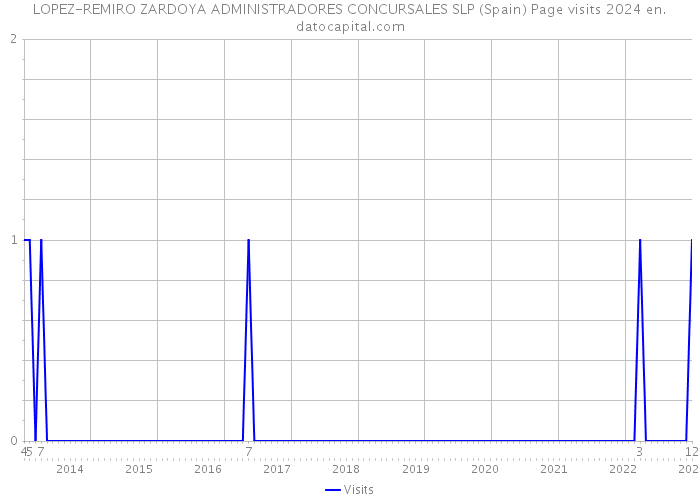 LOPEZ-REMIRO ZARDOYA ADMINISTRADORES CONCURSALES SLP (Spain) Page visits 2024 