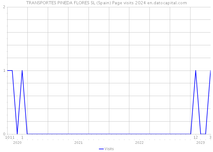 TRANSPORTES PINEDA FLORES SL (Spain) Page visits 2024 