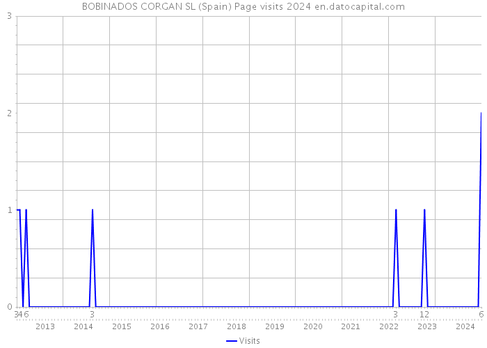 BOBINADOS CORGAN SL (Spain) Page visits 2024 