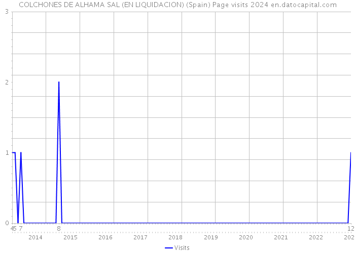 COLCHONES DE ALHAMA SAL (EN LIQUIDACION) (Spain) Page visits 2024 