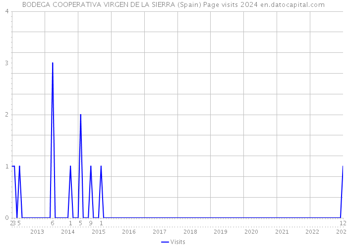 BODEGA COOPERATIVA VIRGEN DE LA SIERRA (Spain) Page visits 2024 