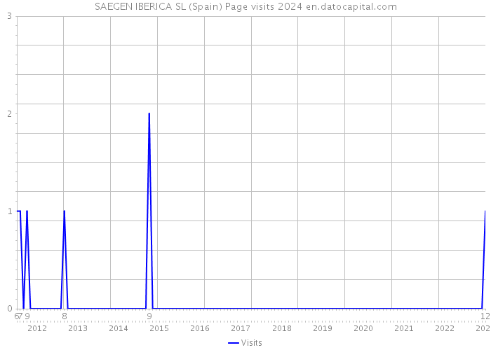 SAEGEN IBERICA SL (Spain) Page visits 2024 