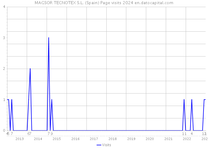 MAGSOR TECNOTEX S.L. (Spain) Page visits 2024 