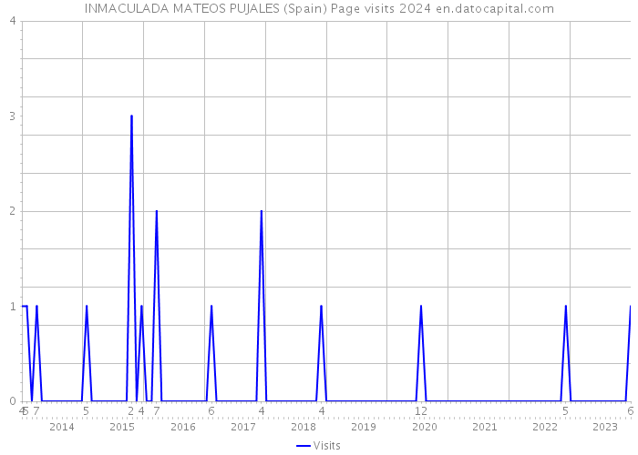 INMACULADA MATEOS PUJALES (Spain) Page visits 2024 