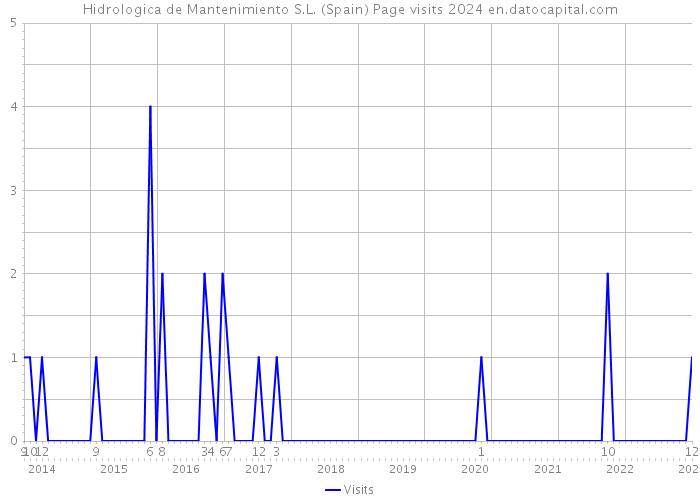 Hidrologica de Mantenimiento S.L. (Spain) Page visits 2024 