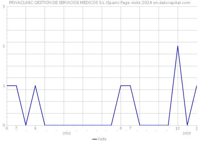 PRIVACLINIC GESTION DE SERVICIOS MEDICOS S.L (Spain) Page visits 2024 