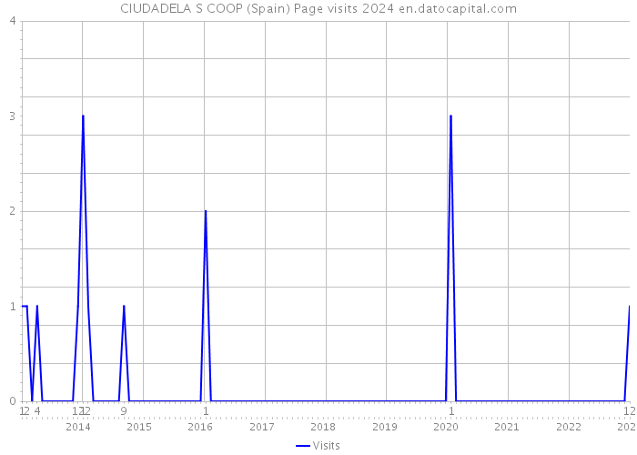 CIUDADELA S COOP (Spain) Page visits 2024 