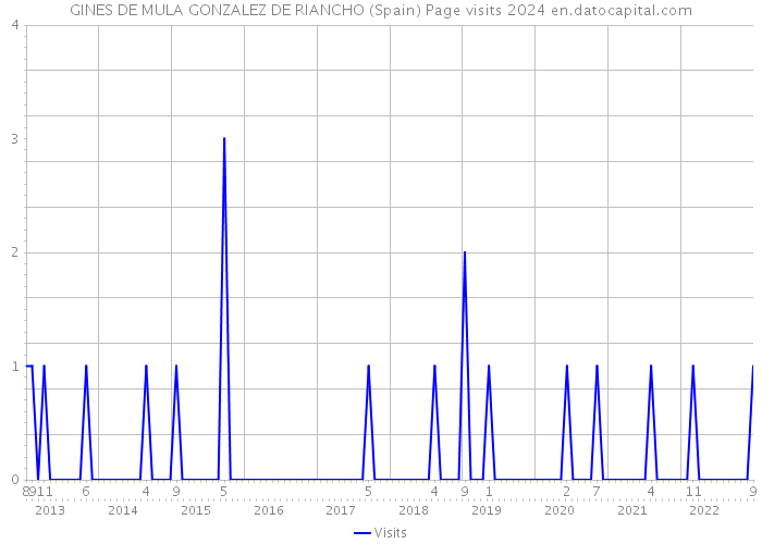 GINES DE MULA GONZALEZ DE RIANCHO (Spain) Page visits 2024 