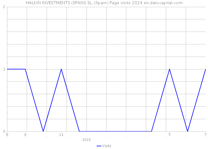 HALKIN INVESTMENTS (SPAIN) SL. (Spain) Page visits 2024 