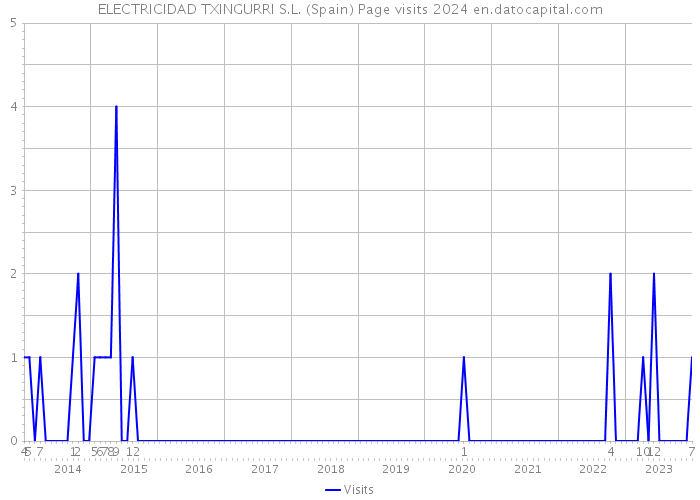 ELECTRICIDAD TXINGURRI S.L. (Spain) Page visits 2024 