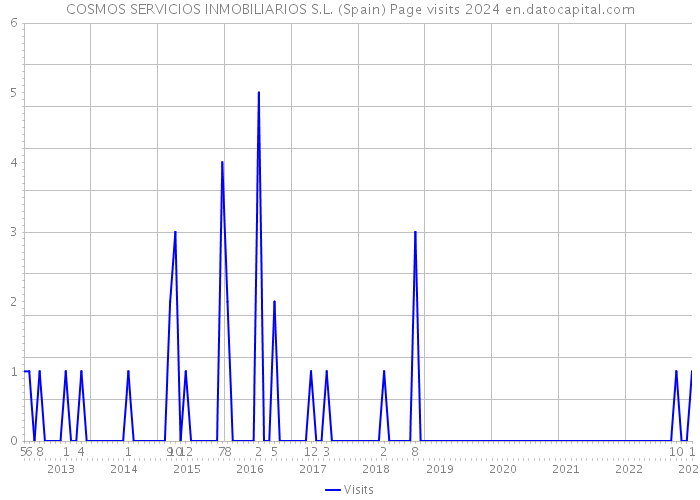 COSMOS SERVICIOS INMOBILIARIOS S.L. (Spain) Page visits 2024 