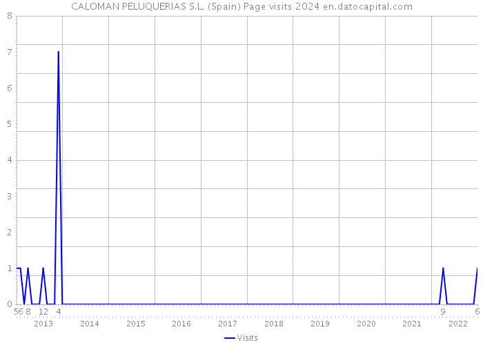 CALOMAN PELUQUERIAS S.L. (Spain) Page visits 2024 