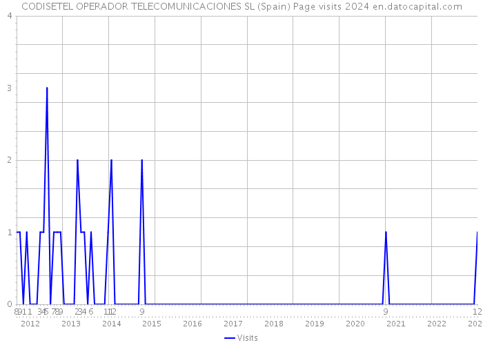 CODISETEL OPERADOR TELECOMUNICACIONES SL (Spain) Page visits 2024 