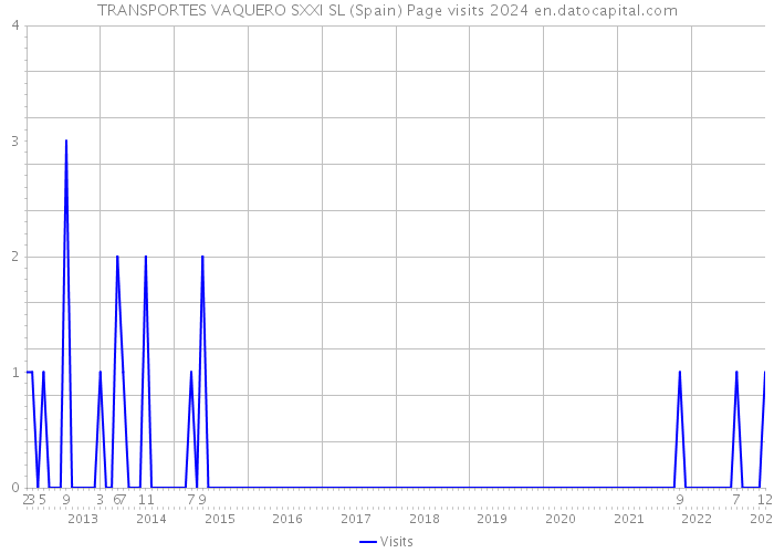 TRANSPORTES VAQUERO SXXI SL (Spain) Page visits 2024 
