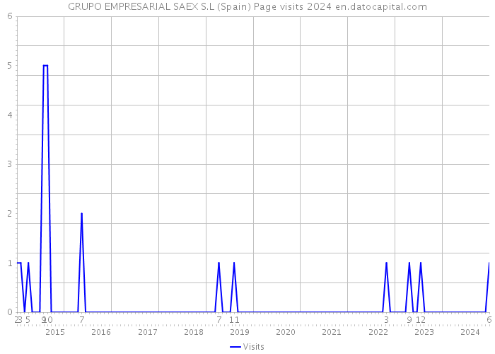 GRUPO EMPRESARIAL SAEX S.L (Spain) Page visits 2024 