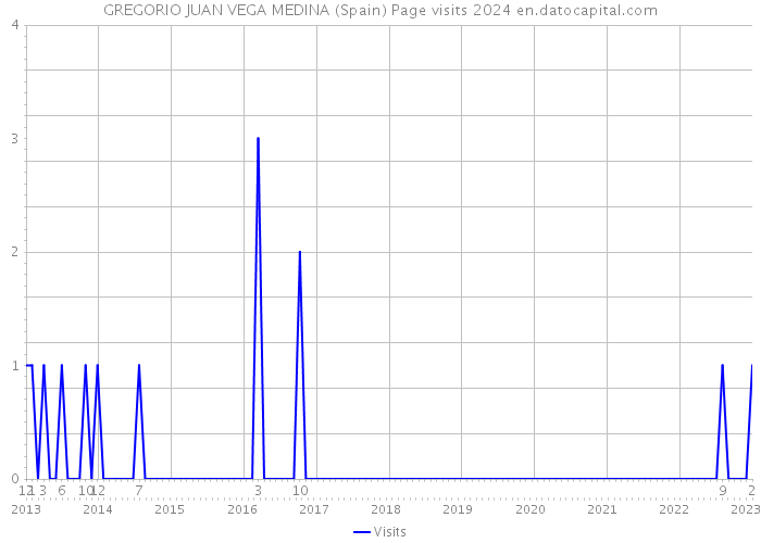 GREGORIO JUAN VEGA MEDINA (Spain) Page visits 2024 