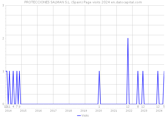 PROTECCIONES SALMAN S.L. (Spain) Page visits 2024 