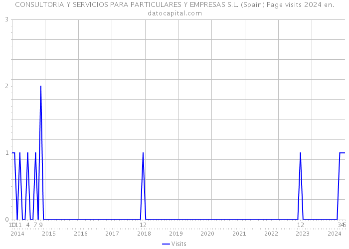 CONSULTORIA Y SERVICIOS PARA PARTICULARES Y EMPRESAS S.L. (Spain) Page visits 2024 