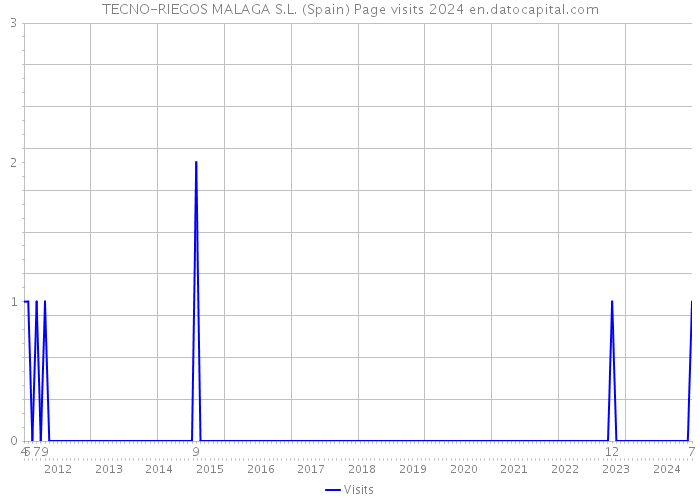 TECNO-RIEGOS MALAGA S.L. (Spain) Page visits 2024 