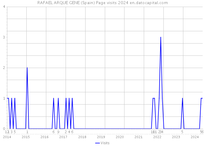 RAFAEL ARQUE GENE (Spain) Page visits 2024 