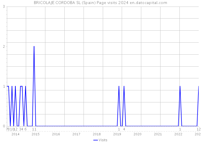 BRICOLAJE CORDOBA SL (Spain) Page visits 2024 