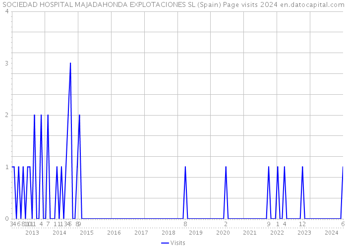 SOCIEDAD HOSPITAL MAJADAHONDA EXPLOTACIONES SL (Spain) Page visits 2024 