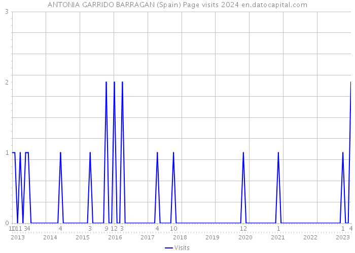 ANTONIA GARRIDO BARRAGAN (Spain) Page visits 2024 