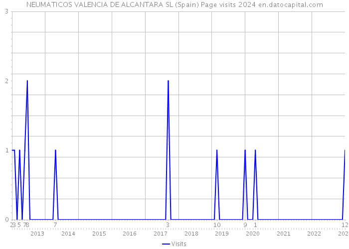 NEUMATICOS VALENCIA DE ALCANTARA SL (Spain) Page visits 2024 