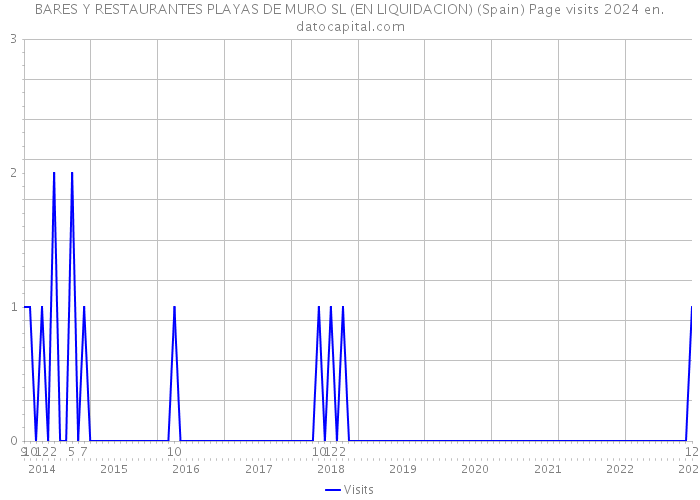 BARES Y RESTAURANTES PLAYAS DE MURO SL (EN LIQUIDACION) (Spain) Page visits 2024 
