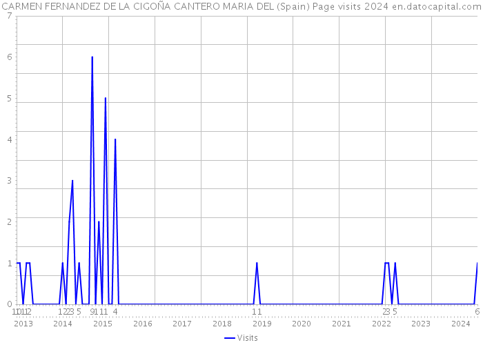CARMEN FERNANDEZ DE LA CIGOÑA CANTERO MARIA DEL (Spain) Page visits 2024 