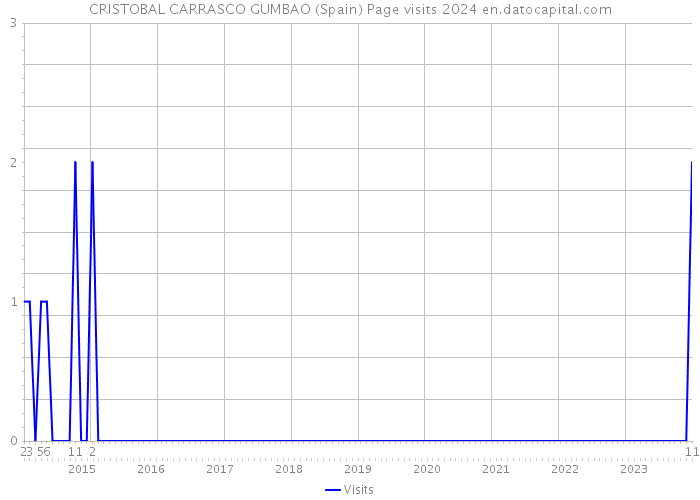 CRISTOBAL CARRASCO GUMBAO (Spain) Page visits 2024 